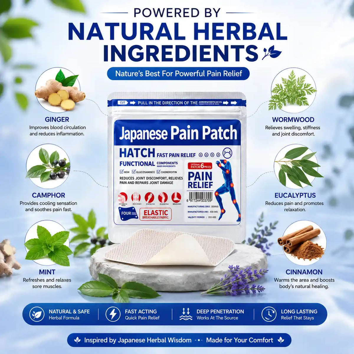 PREMIUM QUALITY JAPANESE PAIN RELIEF PATCHES